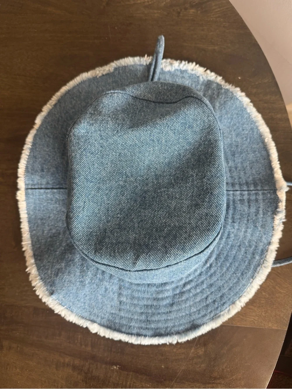 Jacquemus Light Blue Denim Bucket Hat with Silver Logo